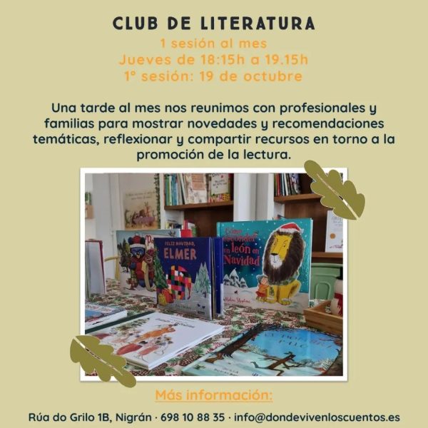 cartel club de literatura donde viven los cuentos